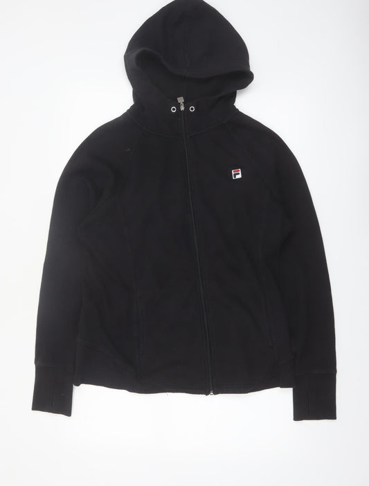 Additional front view of Fila Women's Black XL Full Zip Hoodie Sweatshirt