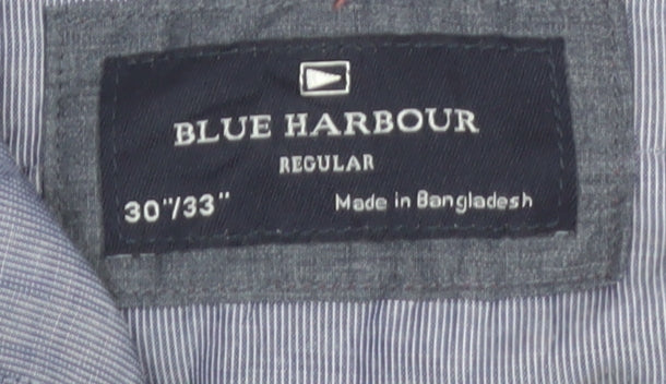 Marks and Spencer Blue Harbour Men's Red Chino Trousers 30x33 Regular Fit