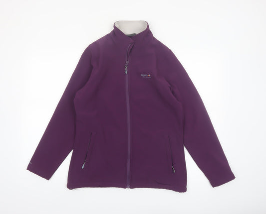 Regatta Women’s Purple Softshell Zip Jacket Size 12 Windproof Outdoor