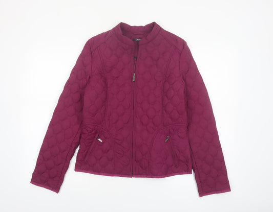 Olsen Women's Purple Quilted Polyester Jacket Size 12
