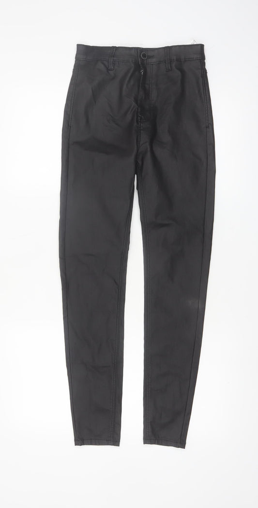 Stradivarius Women Black Slim Fit Skinny Trousers UK 8