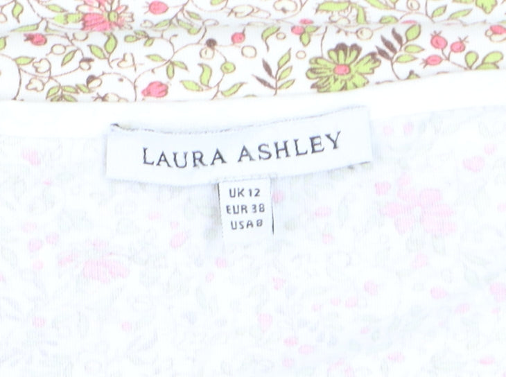 Laura Ashley Women’s Multicoloured Floral Cotton Jersey T-Shirt UK 12