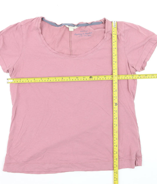Bayleaf & Scarlet Women's Pink Size 10 Basic Cotton Modal T-Shirt