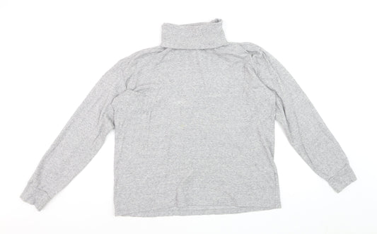 Uniqlo Women Grey Roll Neck Long Sleeve Jersey Jumper Size L