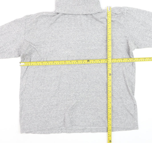 Uniqlo Women Grey Roll Neck Long Sleeve Jersey Jumper Size L