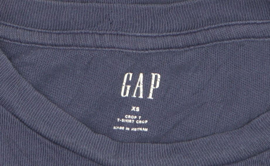 GAP Men's Blue Cotton Crew Neck Short Sleeve T-Shirt XS