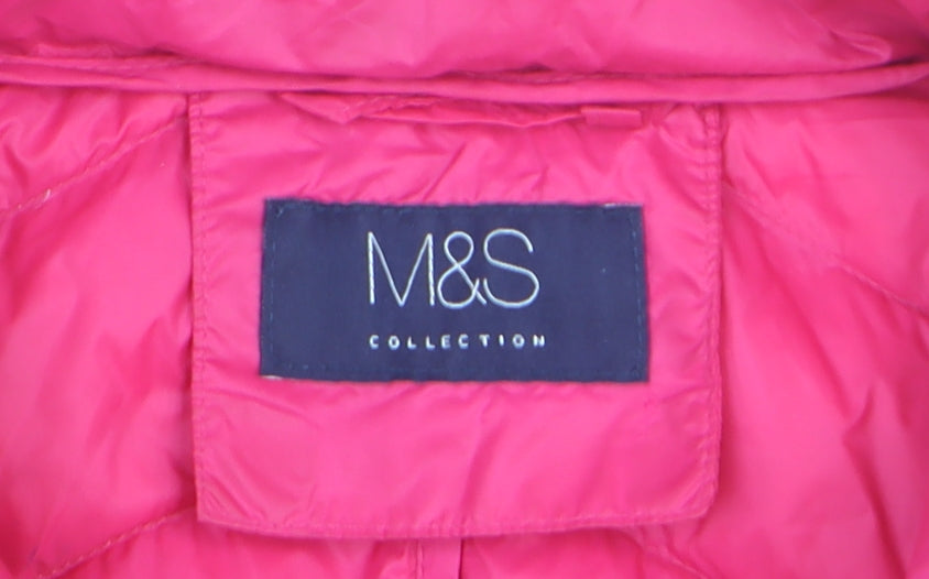 Marks and Spencer Women's Pink Lightweight Padded Gilet Size 14