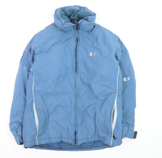 Additional front view of Dare 2b women’s blue waterproof breathable parka jacket, size UK 36