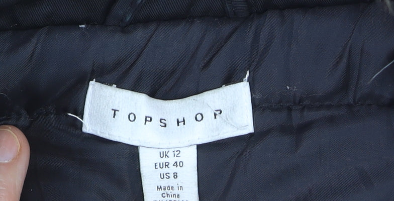 Additional view of Topshop unisex black m padded faux fur hooded parka jacket