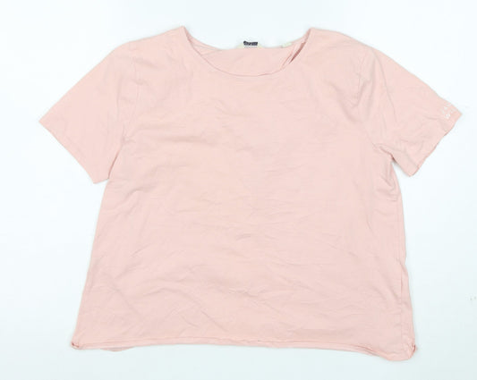 Jack Wills Women's Pink Short Sleeve Cotton T-Shirt Size 8