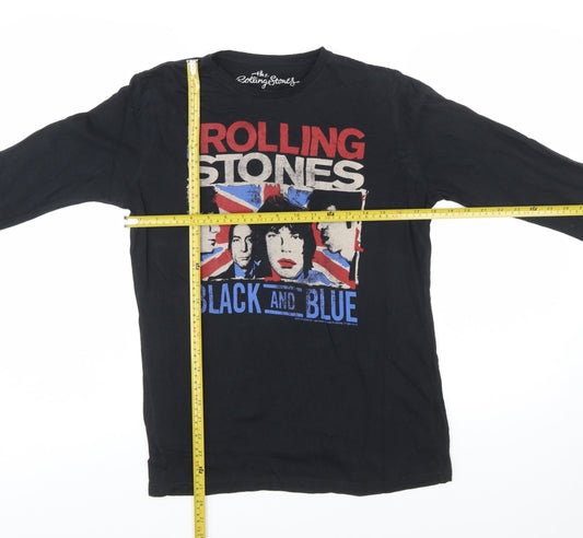 The Rolling Stones Boys Black Long Sleeve Graphic T-Shirt 13-14 Years 164cm