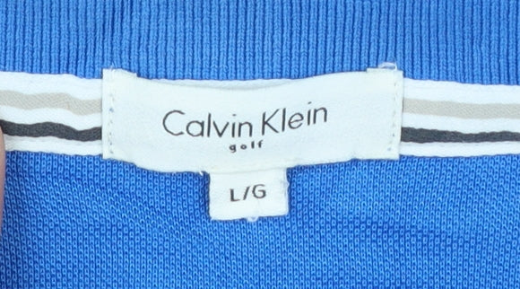 Calvin Klein Men’s Blue Golf Polo Shirt Size L Regular Fit