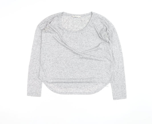 Miss Selfridge Womens Grey Long Sleeve Jersey T-Shirt Size 6