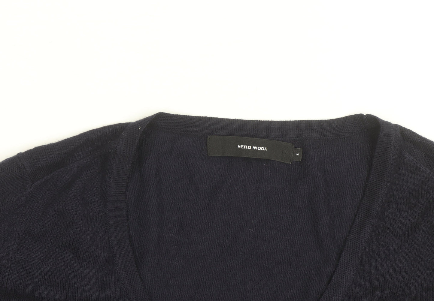 Vero Moda Women's Blue V-Neck Long Sleeve Cardigan M