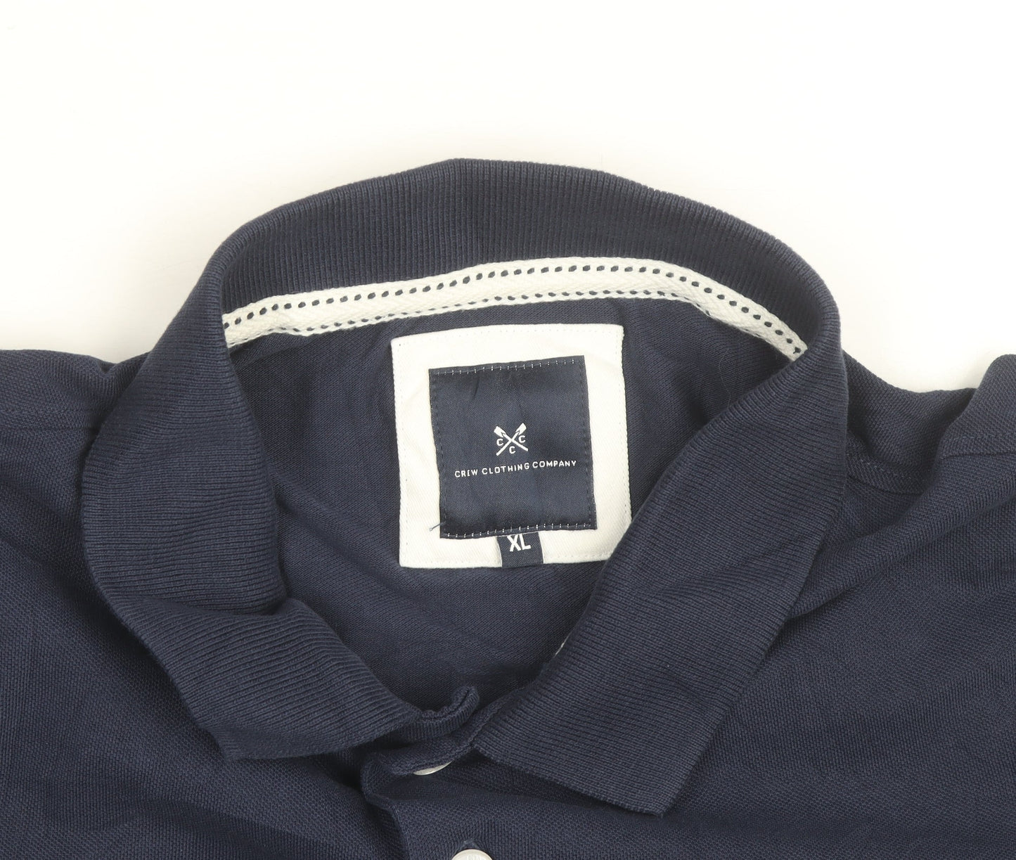 Crew Clothing Company Men's Blue XL Cotton Short Sleeve Polo Shirt
