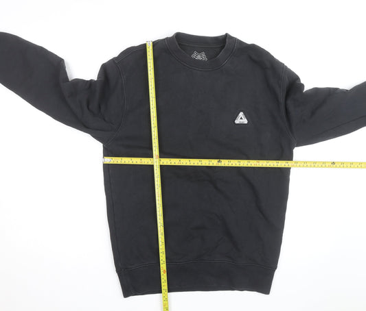 Palace Men’s Black Small Crew Neck Cotton Pullover Sweatshirt
