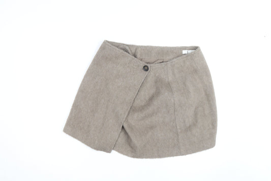 Marks and Spencer Women’s Beige Wrap Short Skirt Size 16 Lined