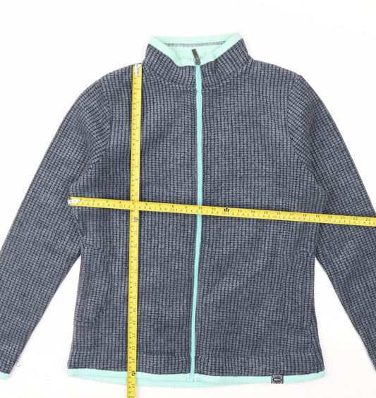 Weird Fish Women's Blue Full Zip Fleece Jacket Size 12