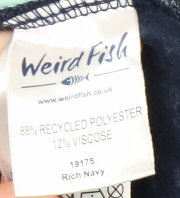 Weird Fish Women's Blue Full Zip Fleece Jacket Size 12