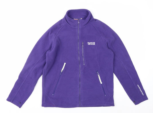 Regatta Women Purple Fleece Full Zip Outdoor Jacket Size 14