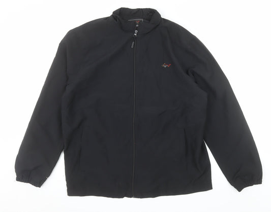 Greg Norman Men's Black M Basic Golf Jacket Full Zip Lightweight