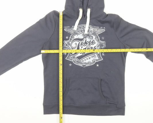New Look Vintage Edition Women Grey Tokyo Tigers Pullover Hoodie Size 14