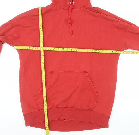 & Other Stories Women's Red Pullover Hoodie Size 14 Cotton Casual