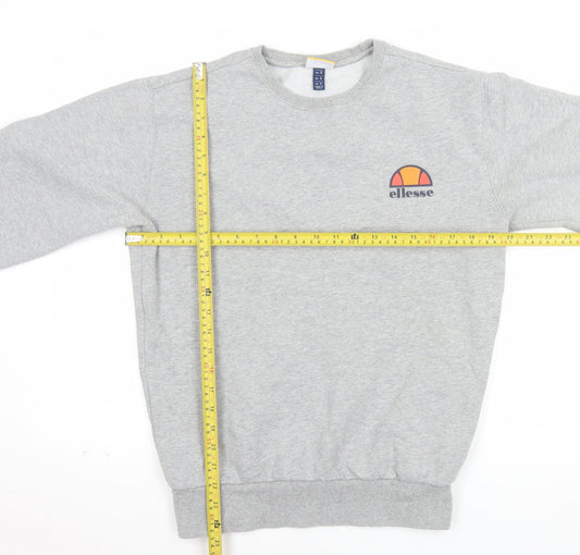 Ellesse Men's Grey Small Pullover Crew Neck Sweatshirt
