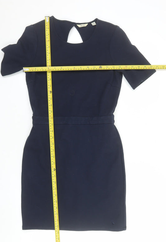 Jack Wills Women Blue Size 12 Sheath Knee Length Dress