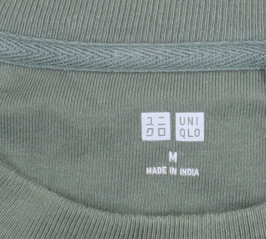 Uniqlo Men’s Green M Crew Neck Cotton Pullover Sweatshirt