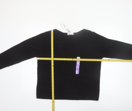 Primark Womens Black XL Crew Neck Long Sleeve Knit Jumper
