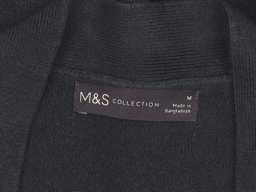 Marks and Spencer Womens Black M Cardigan Knit Open Front