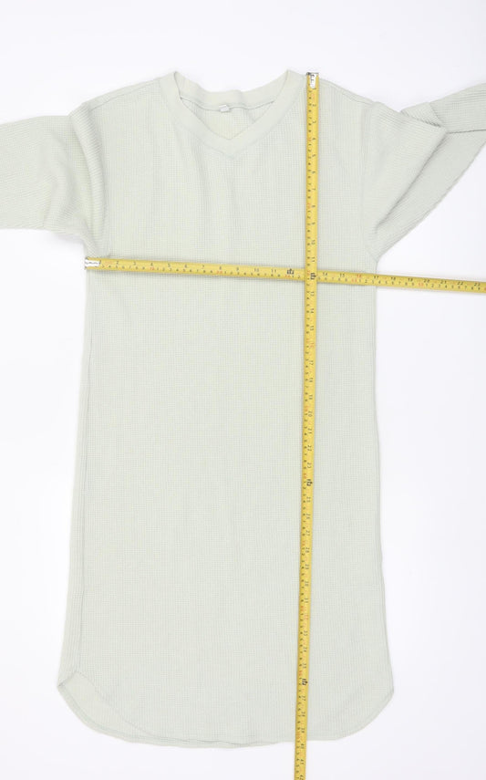 Uniqlo Women’s Grey Knit V-Neck Long Sleeve T-Shirt Dress XS