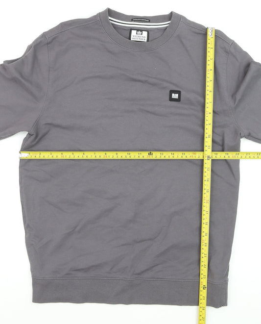 Weekend Offender Men's Grey Regular Fit Cotton Crew Neck Sweatshirt M