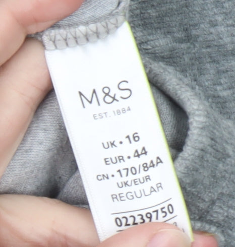 Marks and Spencer Womens Grey Size 16 Jogger Sweatpants