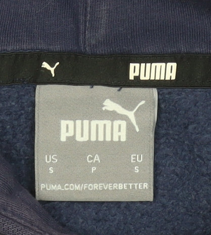 Puma Men's Blue Pullover Hoodie Size S Fleece Sportswear