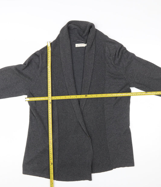 Jackpot Womens Grey Knit Cardigan XL Long Sleeve Open Front