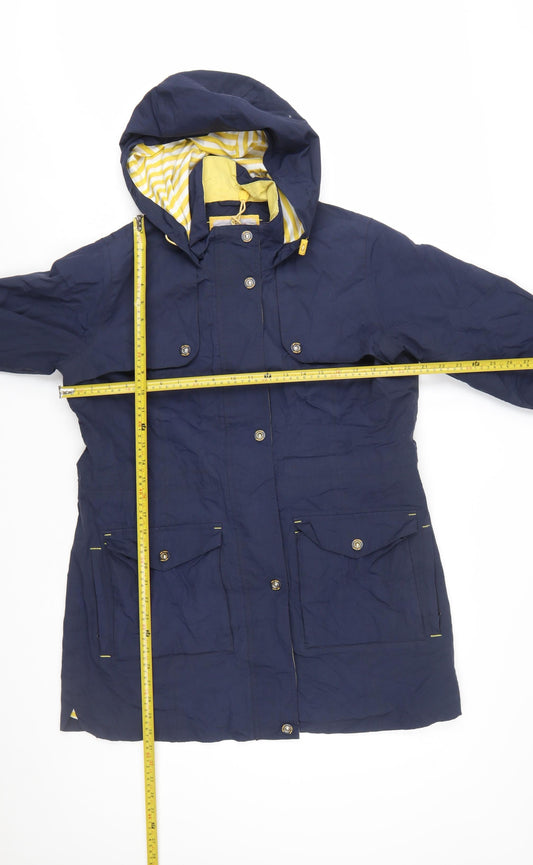 Marks and Spencer Per Una Womens Blue Waterproof Parka Coat Size 14