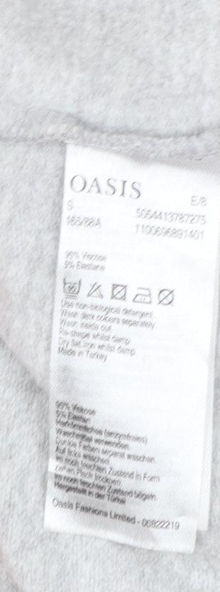Oasis Women's Grey Rainbow Embroidered Pullover Sweatshirt Size S