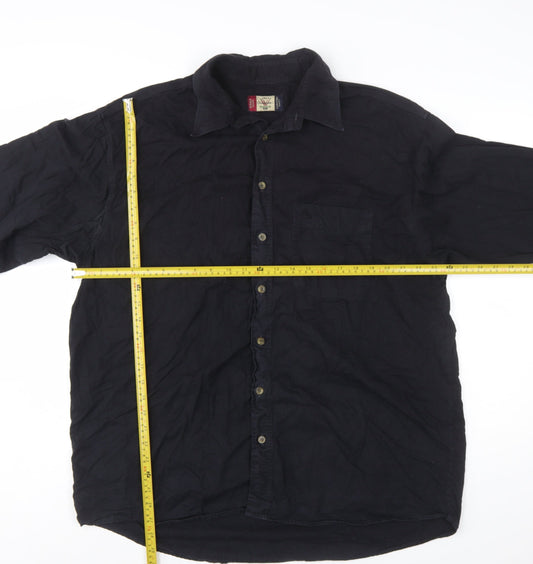 Wrangler Men's Black XL Long Sleeve Button-Up Casual Shirt