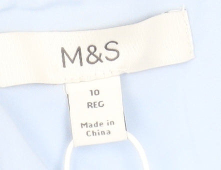 Marks and Spencer Women Blue Lace Bodycon Dress Size 10