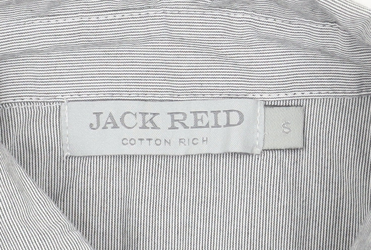 Jack Reid Men’s Grey V-Neck Pullover Jumper Size S Cotton Knit