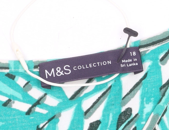 Marks and Spencer Women's Multicoloured Size 18 Tropical Slip Midi Dress