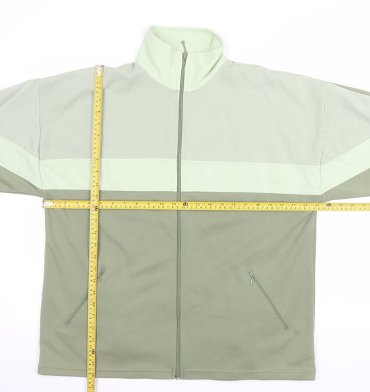 Fabrizio Men's Green Full Zip Sweatshirt S Lightweight