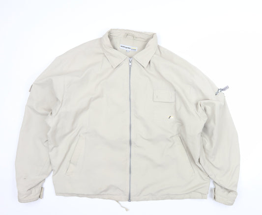 Scott & Fox Men's Beige Full Zip Polyester Jacket L
