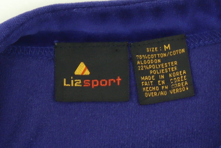 Lizsport Women's Purple Velour Pullover Sweatshirt Medium