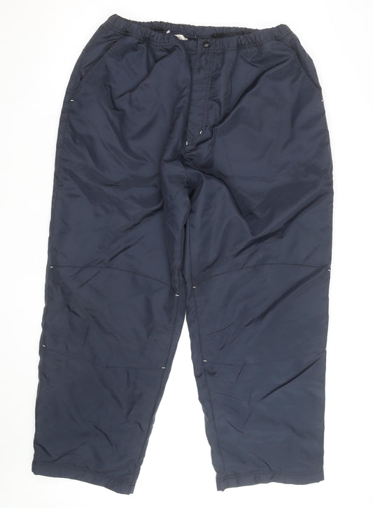 Cotton Traders Women Blue Fleece Lined Snow Pants XL
