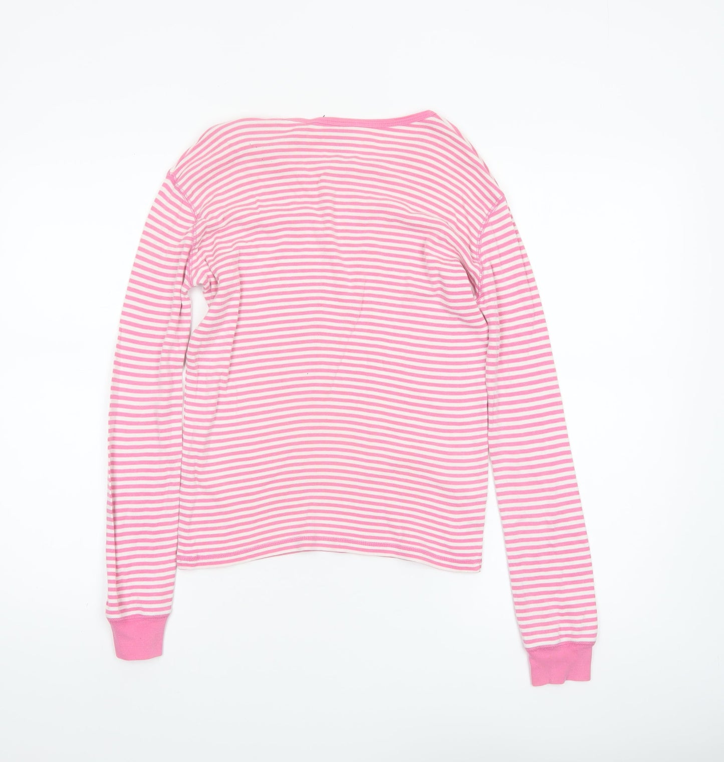Mini Boden Girls Pink Striped Long Sleeve T-Shirt 14 Years 100% Cotton
