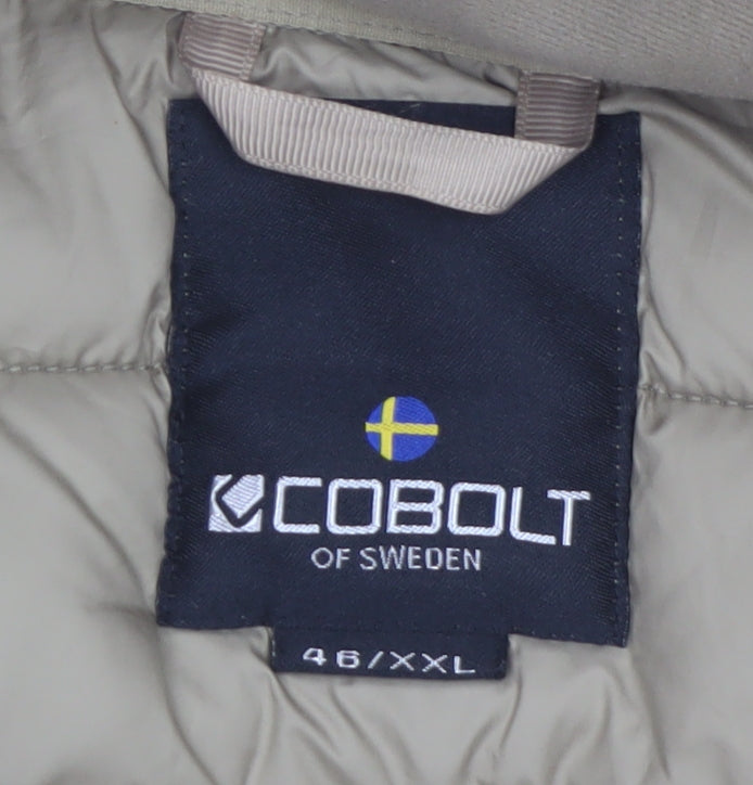 Cobolt of Sweden Men's Beige Puffer Jacket XXL Hooded Polyester