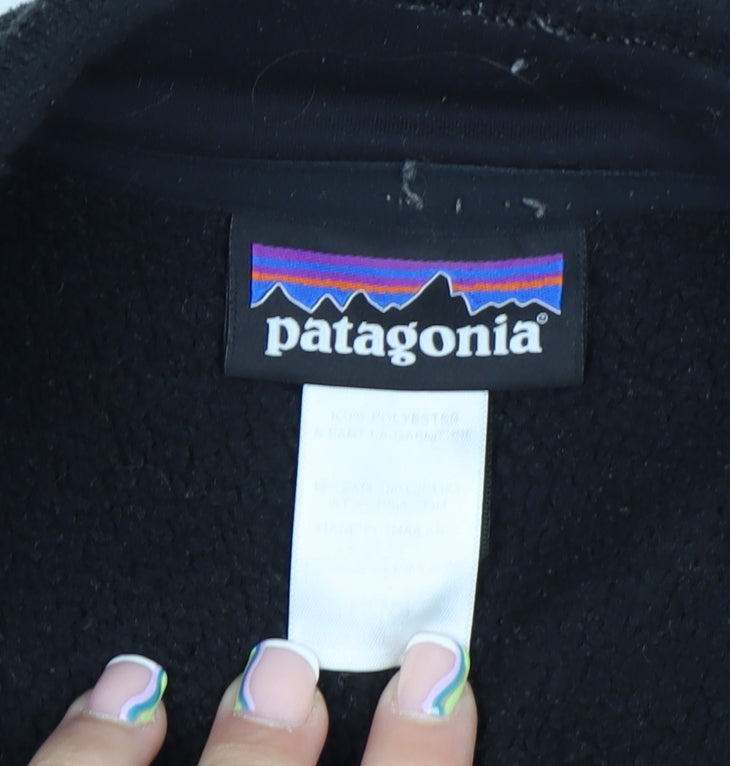 Patagonia Men's Black Fleece 1/2 Zip Pullover Sweatshirt Size M